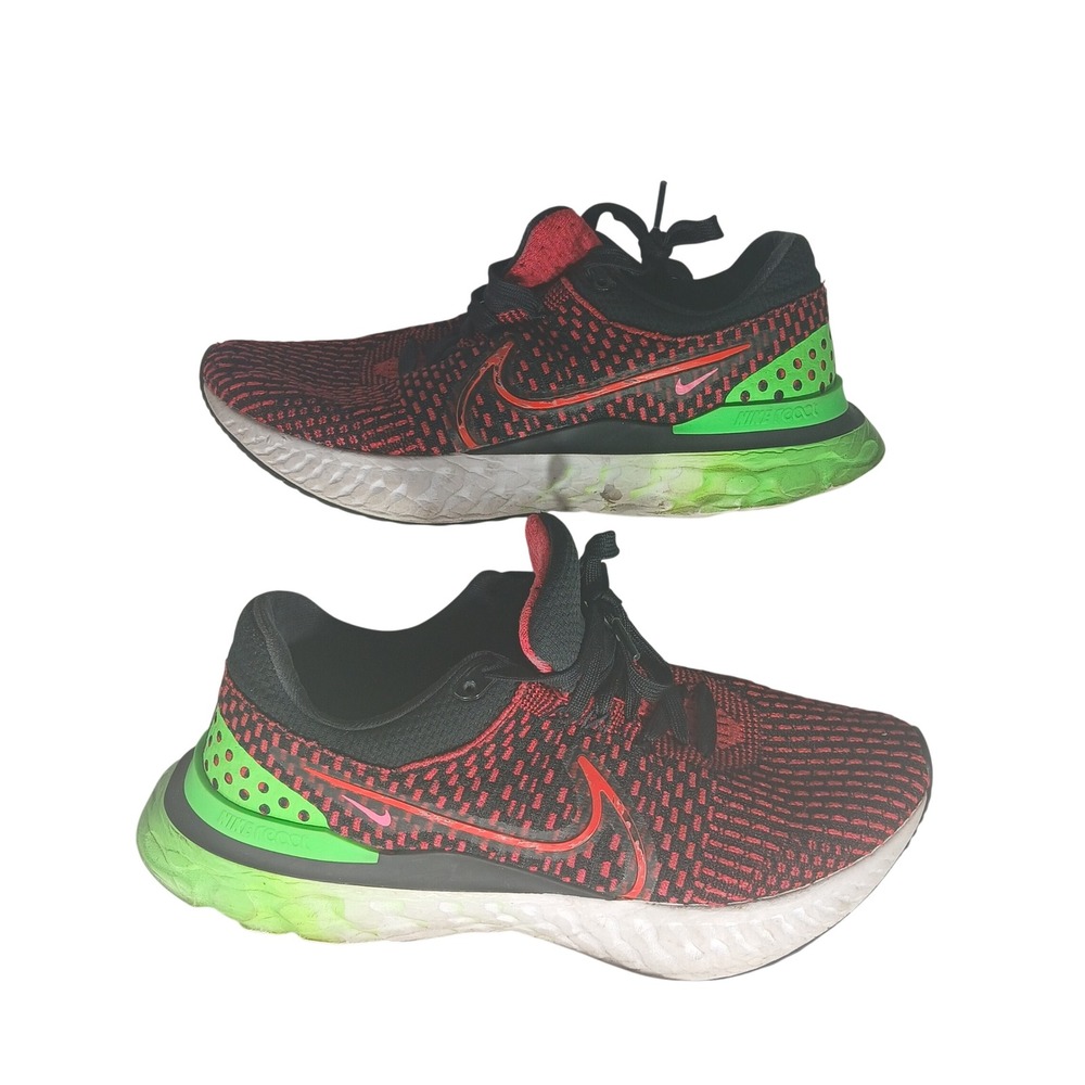 Nike‎ React Infinity Run Flyknit 2 Mens Running Shoes Black Red Green